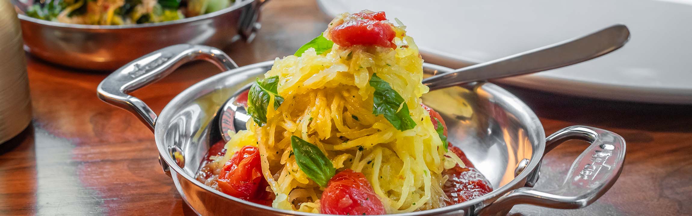 Close up of spaghetti squash from Martini Modern Italian.